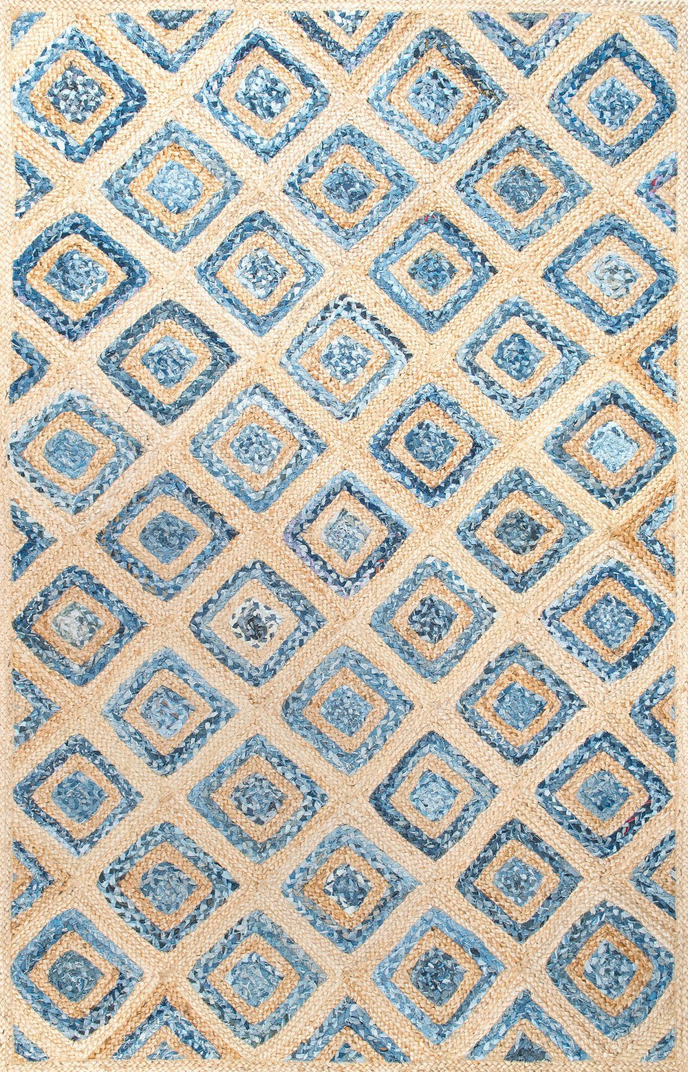 Nuloom Rugs - Rosalva Diamonds Jute - Natural