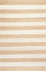 nuLOOM Rugs - Flatweave Alisia Stripes Jute - Bleached