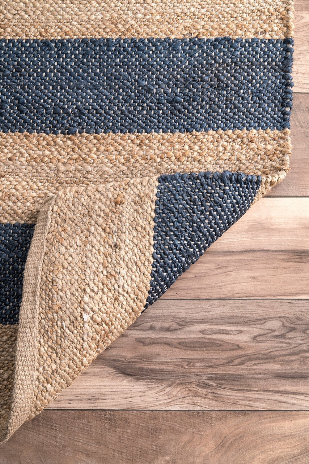 Nuloom Rugs - Flatweave Alisia Stripes Jute - Natural