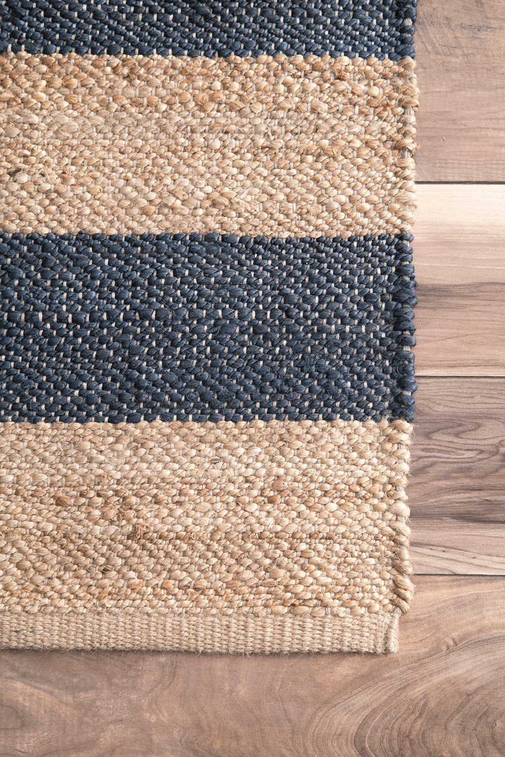 Nuloom Rugs - Flatweave Alisia Stripes Jute - Natural