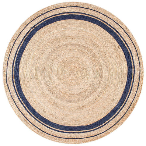 nuLOOM Rugs - Braided Rikki Border Jute - Natural