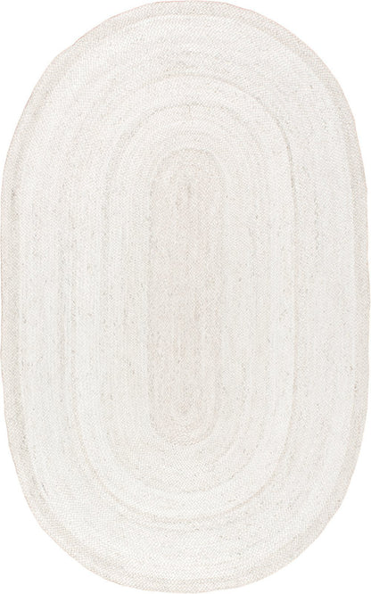 Nuloom Rugs - Hand Woven Rigo Jute Rug - White