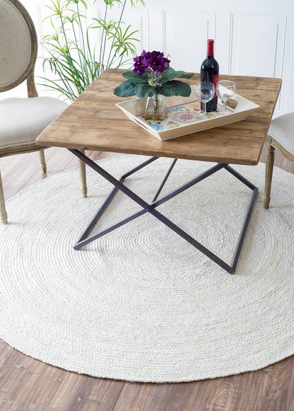 Nuloom Rugs - Hand Woven Rigo Jute Rug - White