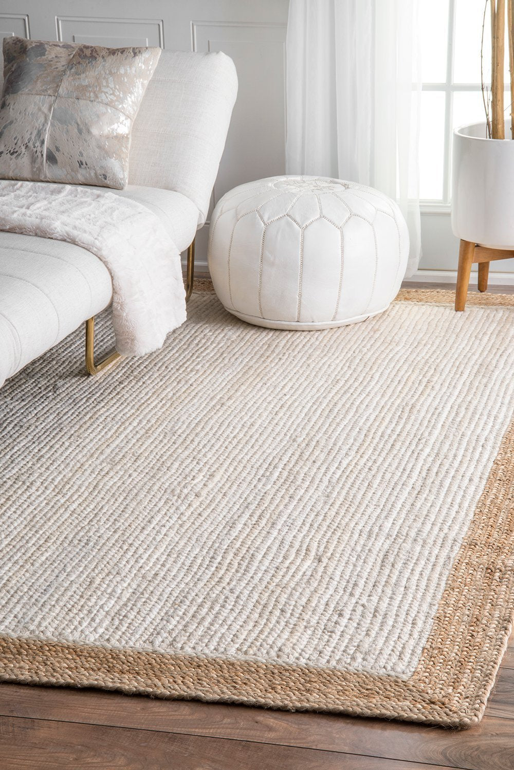 Nuloom Rugs - Hand Woven Eleonora - White