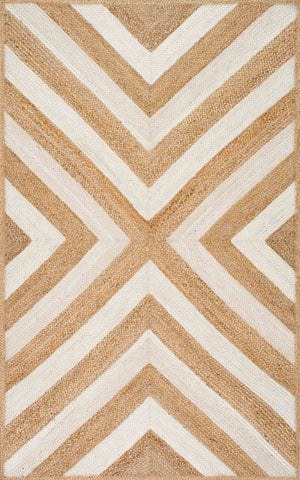 nuLOOM Rugs - Edna Chevron Jute - Natural