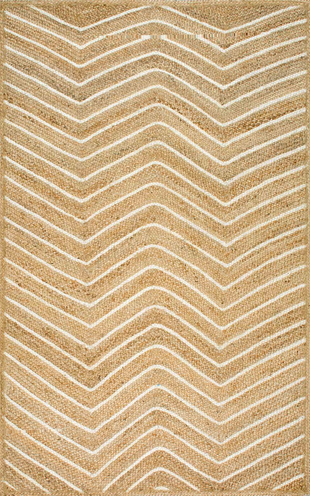 Nuloom Rugs - Sammy Chevron Jute  - Natural