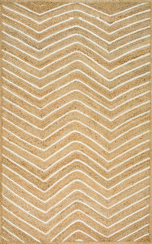 Nuloom Rugs - Sammy Chevron Jute  - Natural