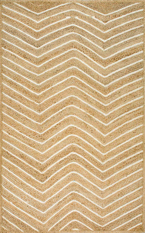 Alfombras nuLOOM - Yute Sammy Chevron - Natural