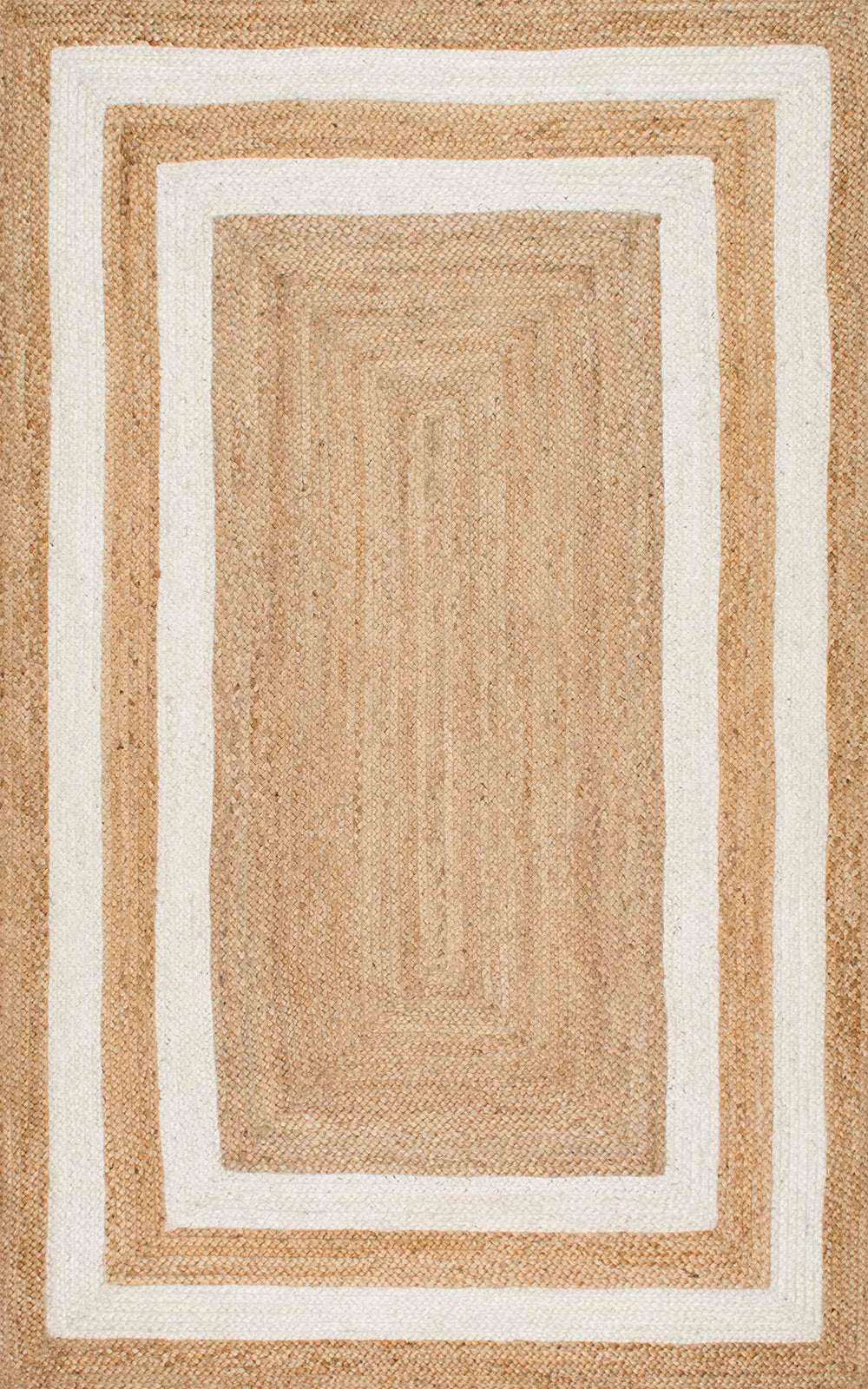 nuLOOM Rugs - Estelle Border Jute - Natural