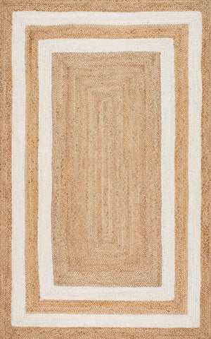 nuLOOM Rugs - Estelle Border Jute - Natural