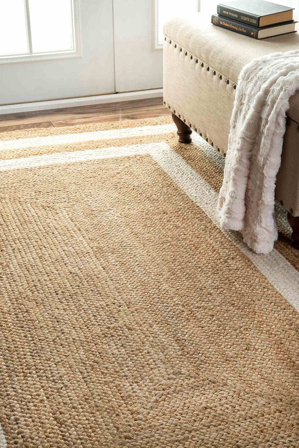 Nuloom Rugs - Estelle Border Jute  - Natural