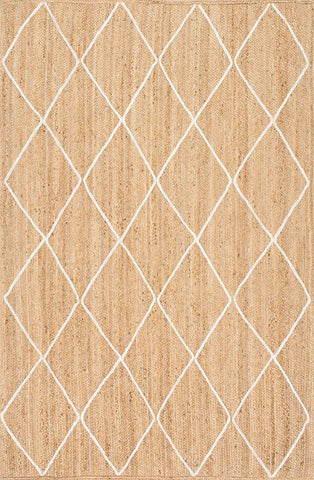 nuLOOM Rugs - Caleb Braided Trellis Jute - Natural