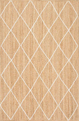 nuLOOM Rugs - Caleb Braided Trellis Jute - Natural