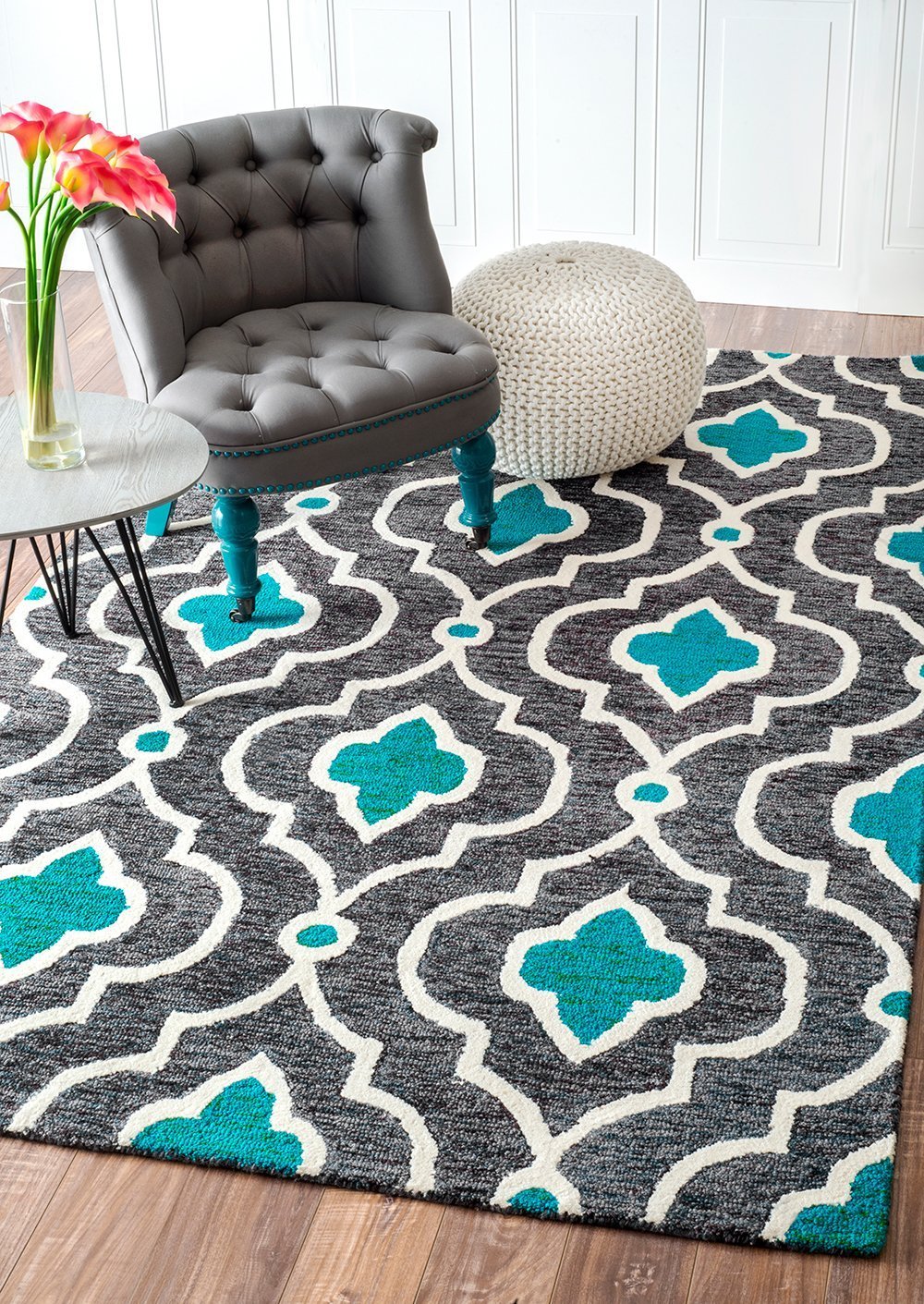 Nuloom Rugs - Hand Tufted Reversible Ludwig - Teal