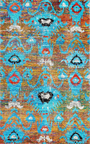 nuLOOM Rugs - Hand Knotted Jaleesa - Aqua