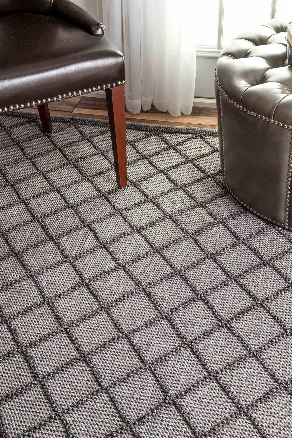 Nuloom Rugs - Flatweave Outdoor Trellis Larae - Grey