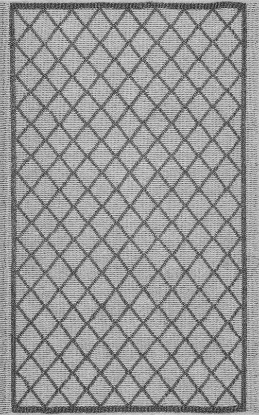 Nuloom Rugs - Flatweave Outdoor Trellis Larae - Grey