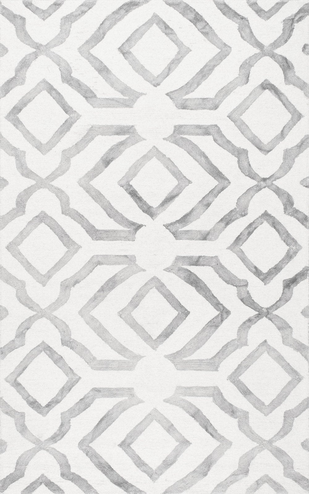 Nuloom Rugs - Hand Looped Baggett  - Light Grey