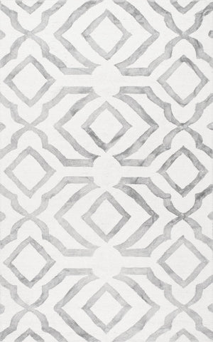 nuLOOM Rugs - Hand Looped Baggett - Light Grey