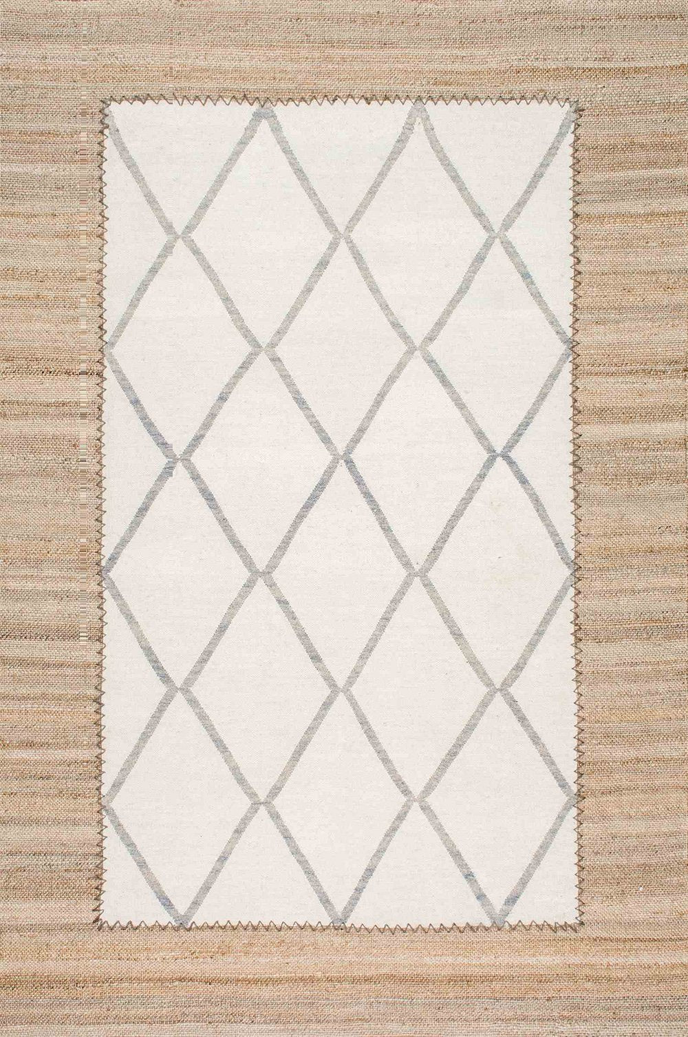 Nuloom Rugs - Flatweave Eldon Trellis  - Ivory