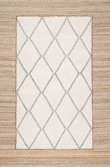 nuLOOM Rugs - Flatweave Eldon Trellis - Ivory