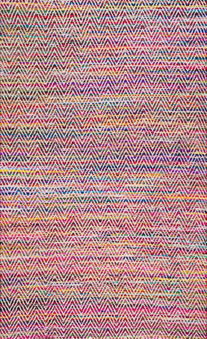 Nuloom Rugs - Hand Woven Chevron Rochell - Magenta