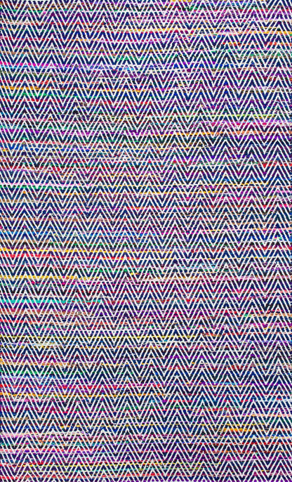 Nuloom Rugs - Hand Woven Chevron Rochell - Indigo