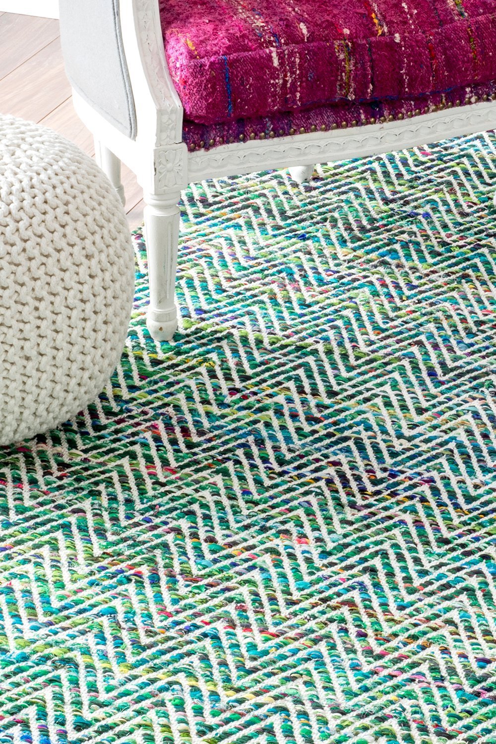 Nuloom Rugs - Hand Woven Chevron Rochell - Green