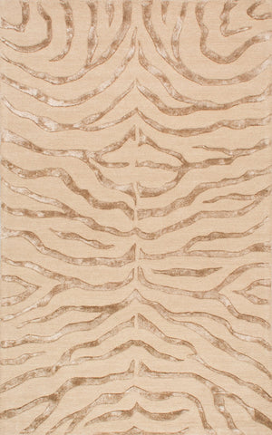 nuLOOM Rugs - Hand Tufted Plush Zebra - Brown