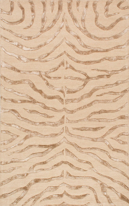 nuLOOM Rugs - Hand Tufted Plush Zebra - Brown