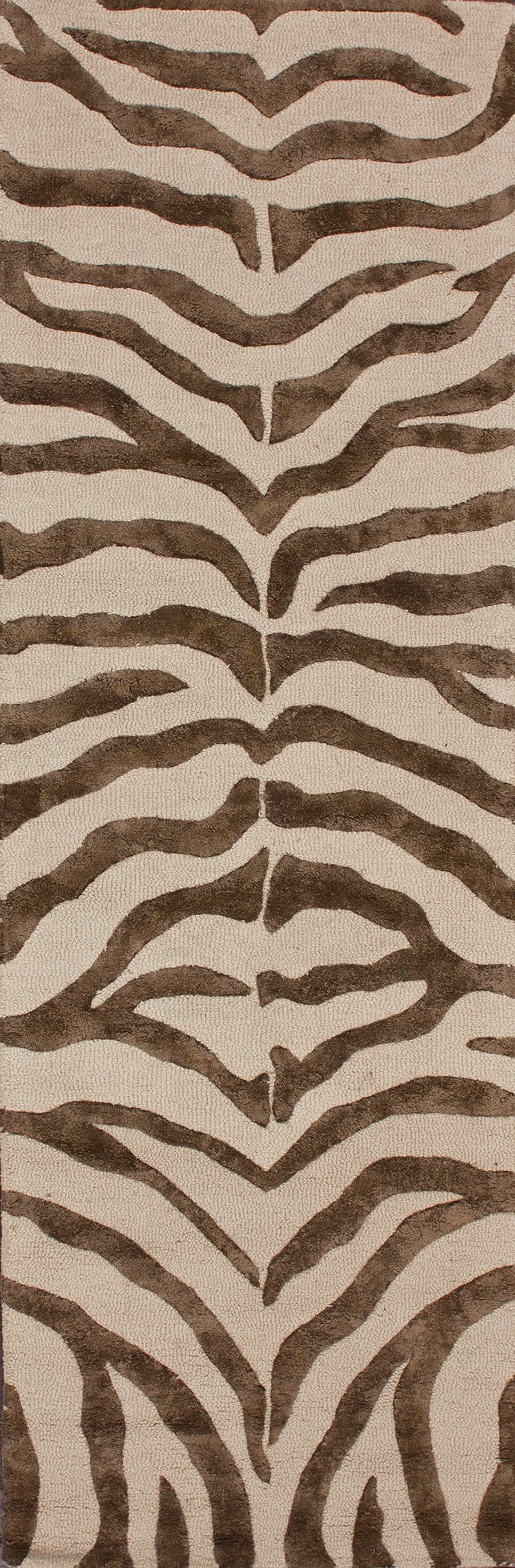 Nuloom Rugs - Hand Tufted Plush Zebra - Brown