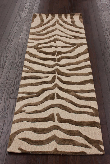 Nuloom Rugs - Hand Tufted Plush Zebra - Brown