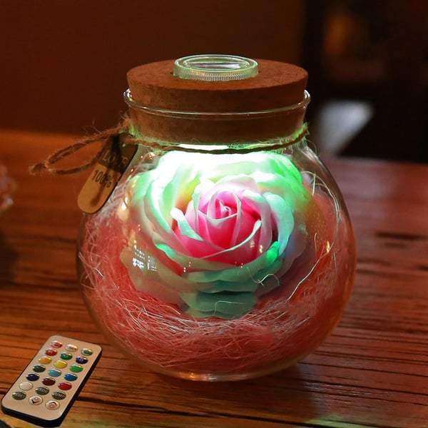 LED Rose Bottle Lamp 1